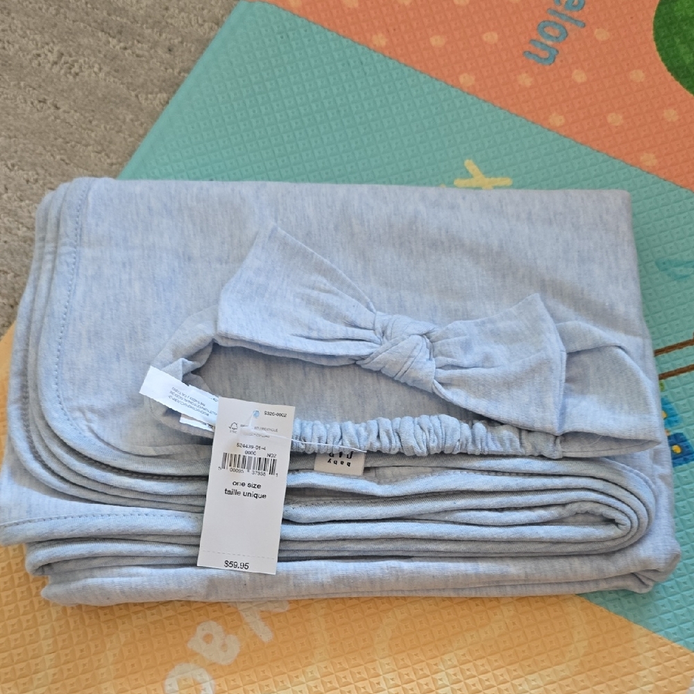 GAP Light Blue Baby Bath Set